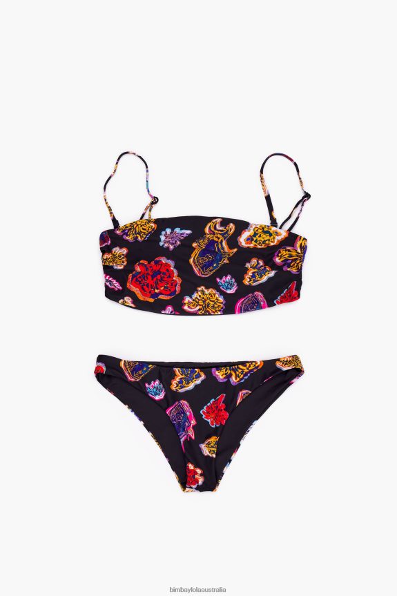 Clothing 4062VZ880 Black Bimba Y Lola Fish Sea Print Bikini