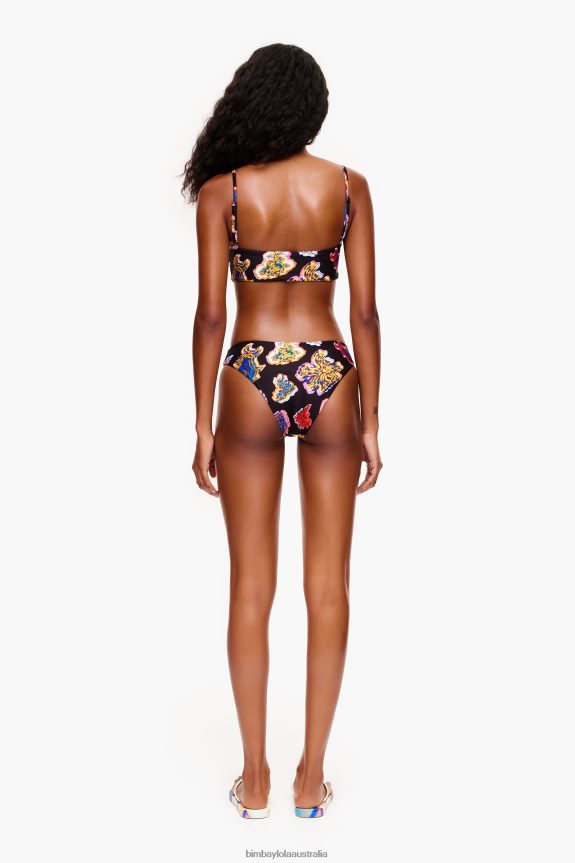 Clothing 4062VZ880 Black Bimba Y Lola Fish Sea Print Bikini
