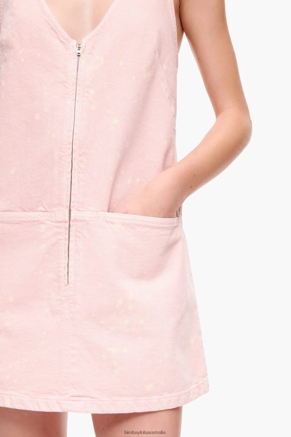 Clothing 4062VZ192 Pink Bimba Y Lola Light Short Denim Dress