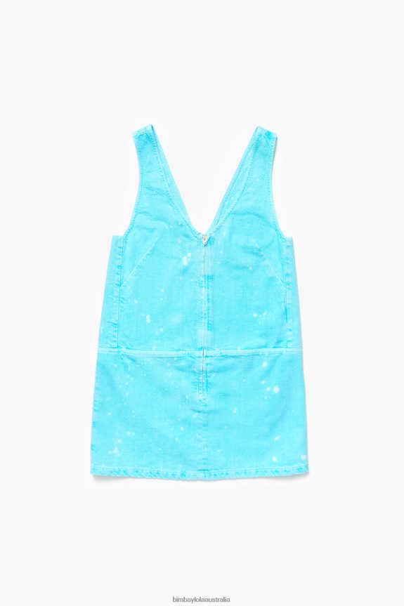 Clothing 4062VZ193 Turquoise Bimba Y Lola Short Denim Dress