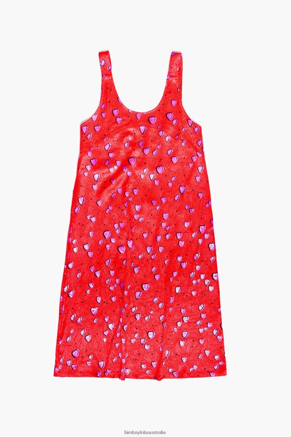 Clothing 4062VZ201 Red Bimba Y Lola Small Heart Print Dress