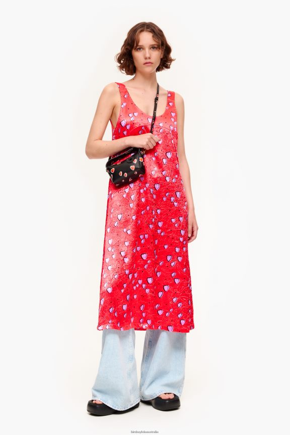 Clothing 4062VZ201 Red Bimba Y Lola Small Heart Print Dress