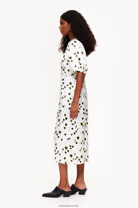 Clothing 4062VZ203 Hearts Bimba Y Lola Small Print Fluid Midi Dress
