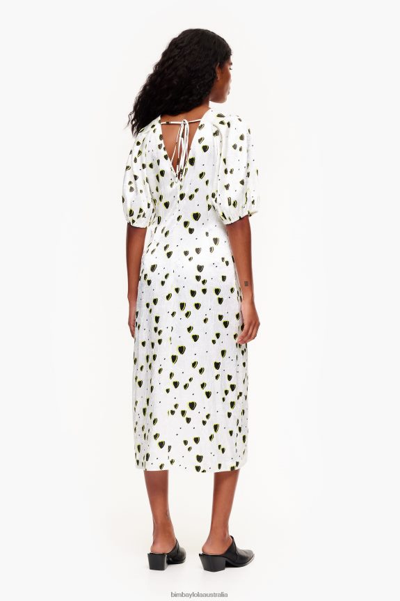 Clothing 4062VZ203 Hearts Bimba Y Lola Small Print Fluid Midi Dress