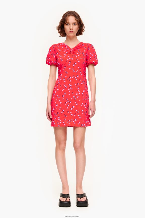 Clothing 4062VZ205 Red Bimba Y Lola Small Hearts Print Mini Dress