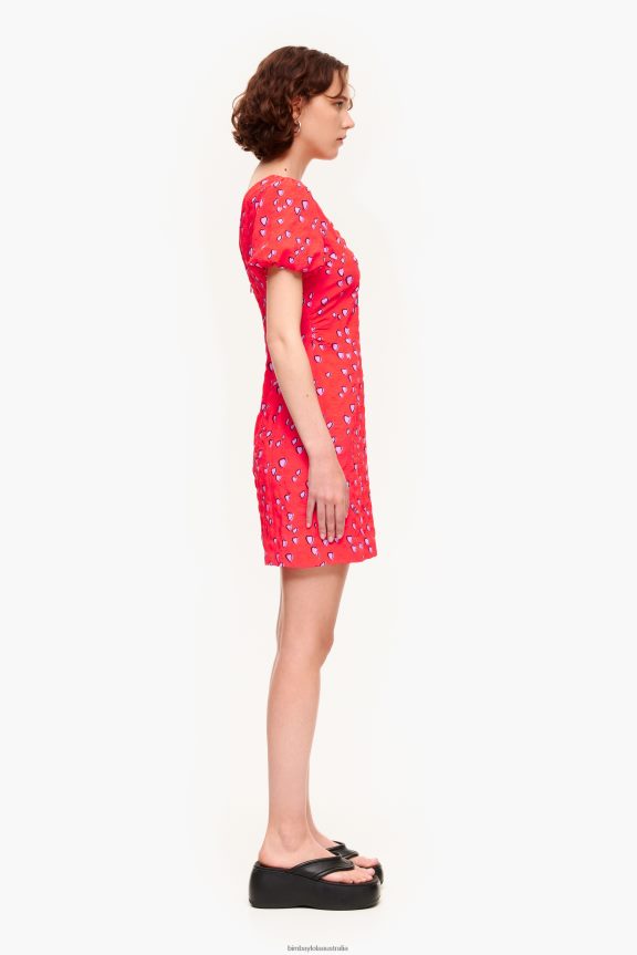 Clothing 4062VZ205 Red Bimba Y Lola Small Hearts Print Mini Dress