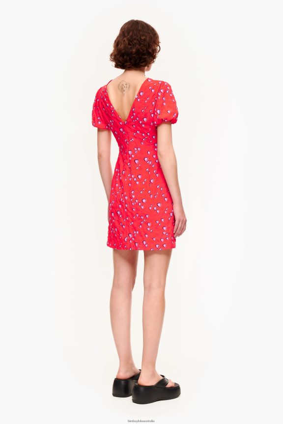 Clothing 4062VZ205 Red Bimba Y Lola Small Hearts Print Mini Dress