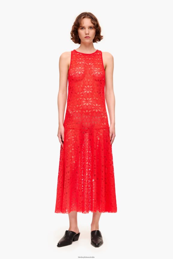 Clothing 4062VZ207 Coral Bimba Y Lola Openwork Maxi Dress