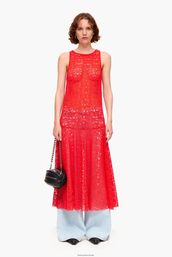 Clothing 4062VZ207 Coral Bimba Y Lola Openwork Maxi Dress