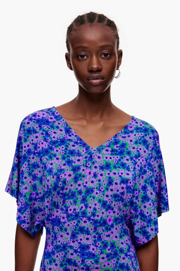 Clothing 4062VZ209 Flowers Bimba Y Lola Full Print Midi Dress