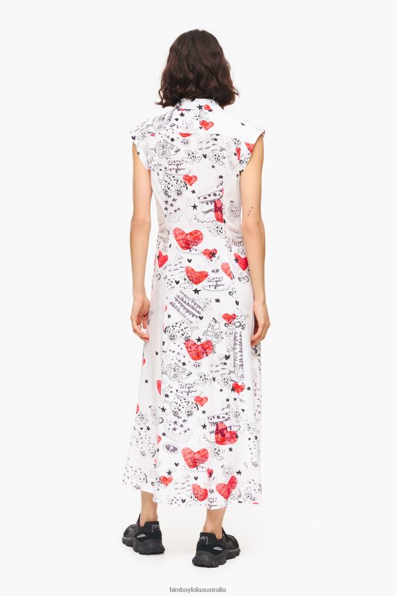 Clothing 4062VZ226 Nickname Bimba Y Lola Heart Print Maxi Dress