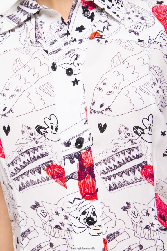 Clothing 4062VZ226 Nickname Bimba Y Lola Heart Print Maxi Dress