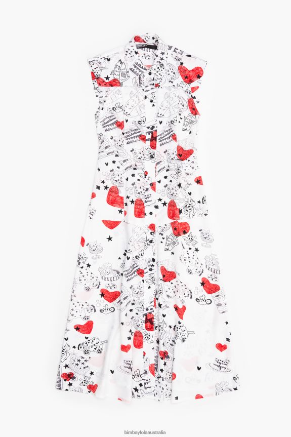 Clothing 4062VZ226 Nickname Bimba Y Lola Heart Print Maxi Dress