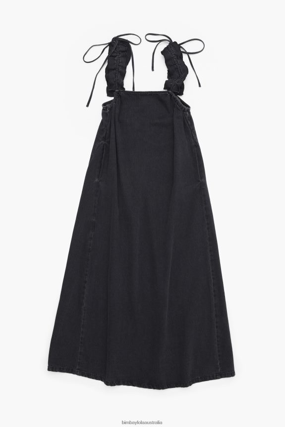 Clothing 4062VZ228 Black Bimba Y Lola Denim A-Line Dress