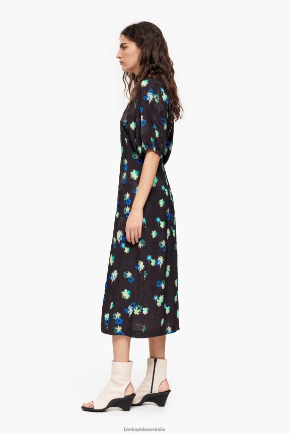 Clothing 4062VZ233 Spray Bimba Y Lola Flowers Print Fluid Dress