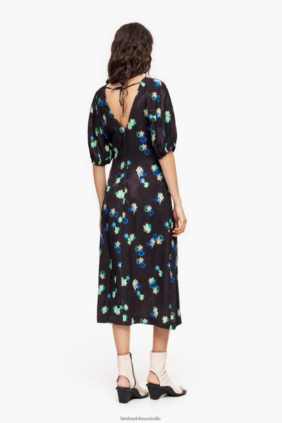 Clothing 4062VZ233 Spray Bimba Y Lola Flowers Print Fluid Dress