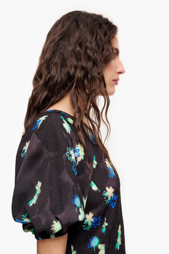 Clothing 4062VZ233 Spray Bimba Y Lola Flowers Print Fluid Dress