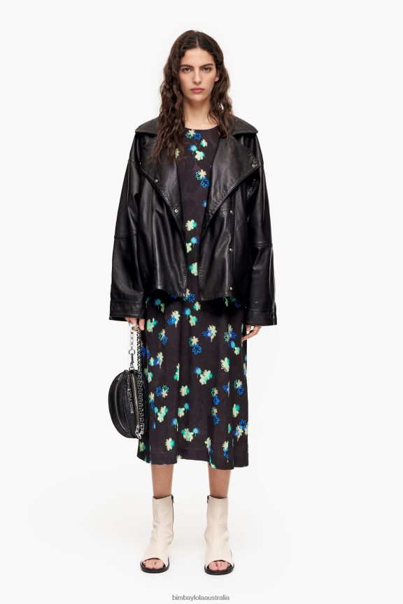 Clothing 4062VZ233 Spray Bimba Y Lola Flowers Print Fluid Dress