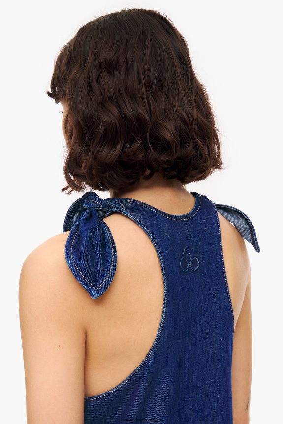 Clothing 4062VZ513 Blue Bimba Y Lola Dark A-Line Denim Dress