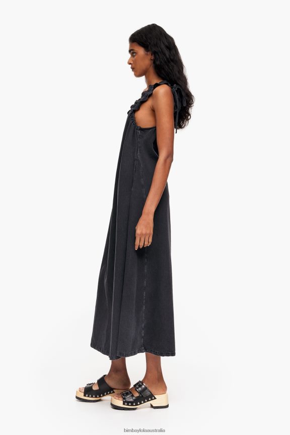 Clothing 4062VZ542 Black Bimba Y Lola Denim A-Line Dress