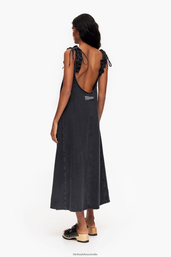 Clothing 4062VZ542 Black Bimba Y Lola Denim A-Line Dress
