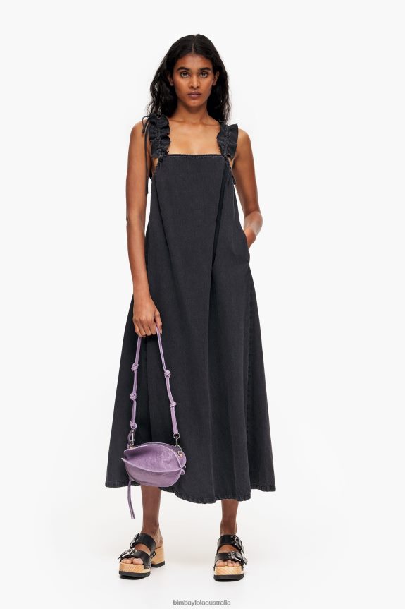 Clothing 4062VZ542 Black Bimba Y Lola Denim A-Line Dress