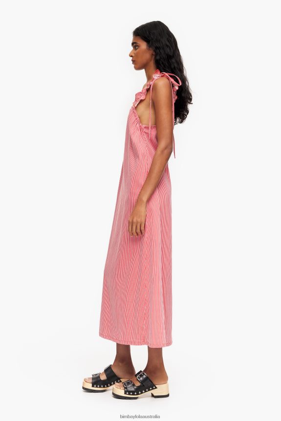 Clothing 4062VZ543 Red Bimba Y Lola Denim A-Line Dress