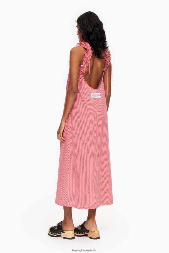 Clothing 4062VZ543 Red Bimba Y Lola Denim A-Line Dress