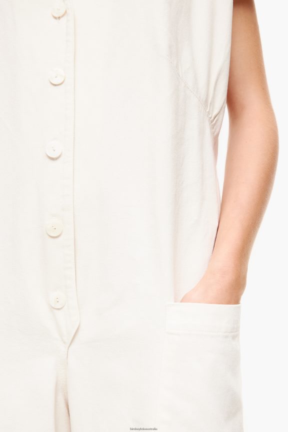 Clothing 4062VZ194 Ivory Bimba Y Lola Denim Long Jumpsuit