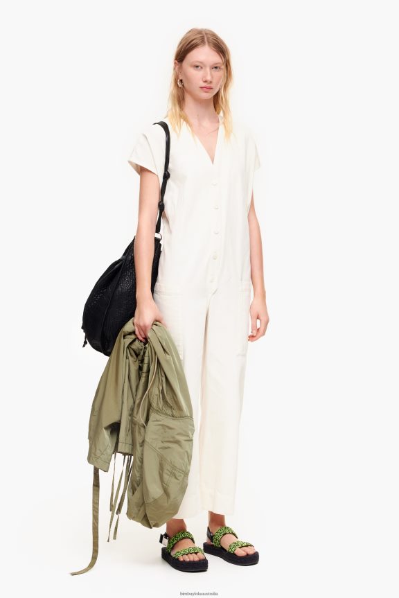 Clothing 4062VZ194 Ivory Bimba Y Lola Denim Long Jumpsuit