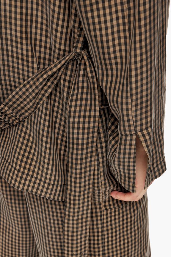 Clothing 4062VZ470 Brown Bimba Y Lola Gingham Oversize Blazer