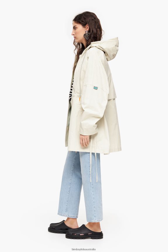 Clothing 4062VZ486 Washed Green Bimba Y Lola Oversize Trench