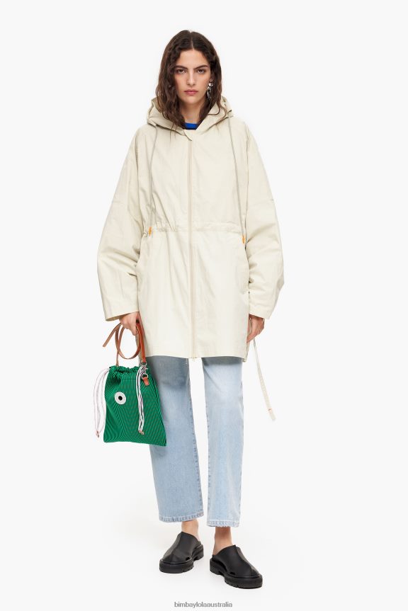 Clothing 4062VZ486 Washed Green Bimba Y Lola Oversize Trench