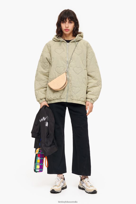 Clothing 4062VZ488 Green Bimba Y Lola Hearts Quilted Jacket