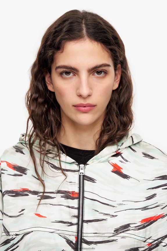 Clothing 4062VZ490 Mint Bimba Y Lola Butterfly Wing Print Fluid Bomber Jacket