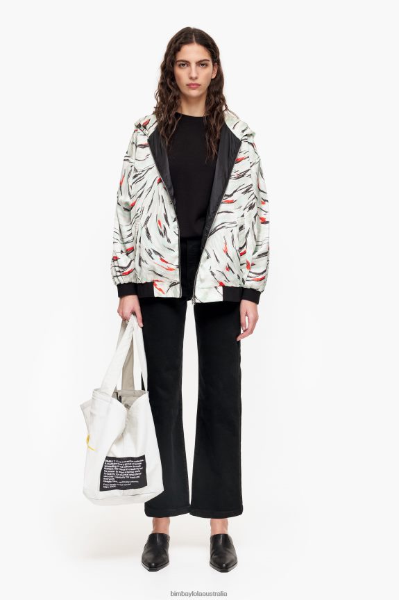 Clothing 4062VZ490 Mint Bimba Y Lola Butterfly Wing Print Fluid Bomber Jacket