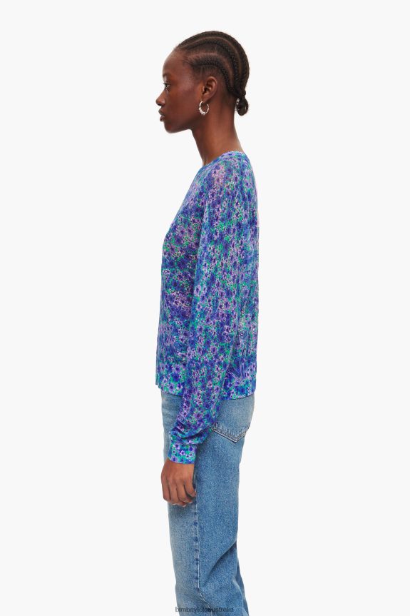 Clothing 4062VZ365 Flowers Bimba Y Lola Full Print Linen Sweater
