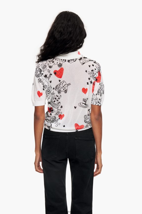 Clothing 4062VZ374 Nickname Bimba Y Lola Fitted Heart Polo Shirt