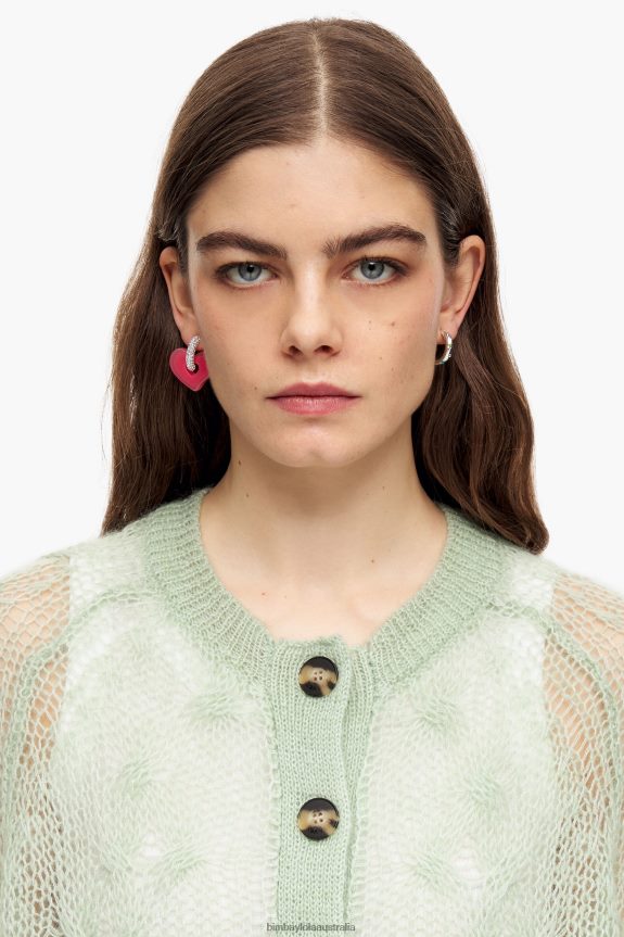 Clothing 4062VZ379 Mint Bimba Y Lola Open-Knit Mohair Cardigan