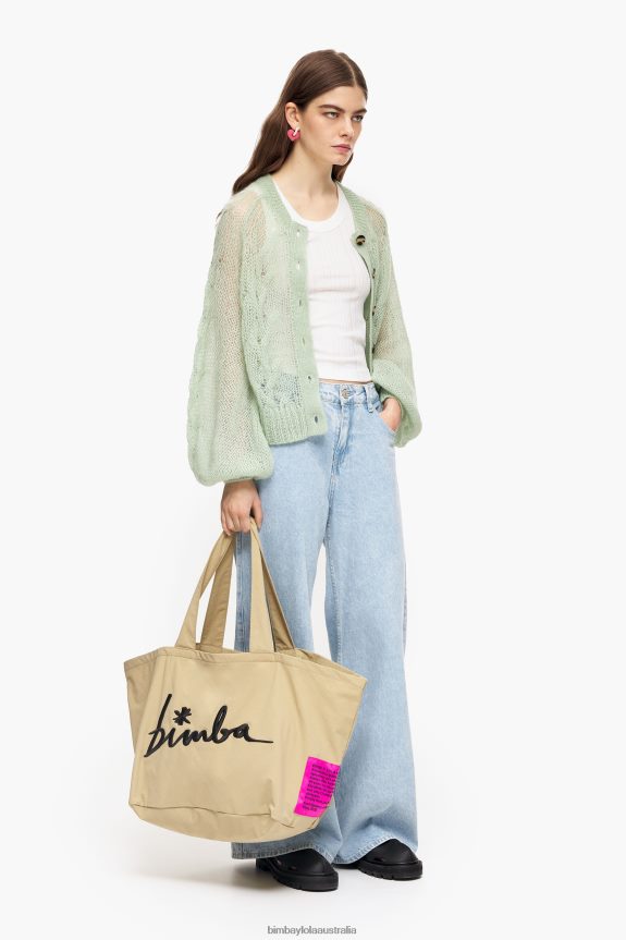 Clothing 4062VZ379 Mint Bimba Y Lola Open-Knit Mohair Cardigan