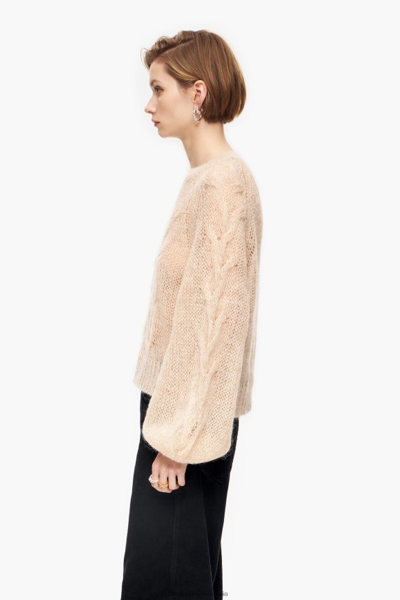 Clothing 4062VZ380 Sand Bimba Y Lola Open-Knit Mohair Sweater