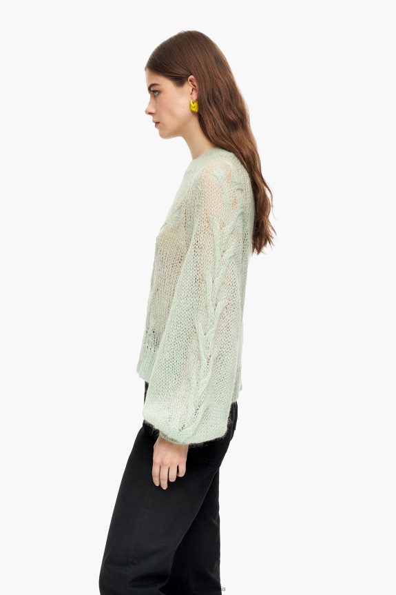 Clothing 4062VZ381 Mint Bimba Y Lola Mohair Open-Knit Sweater