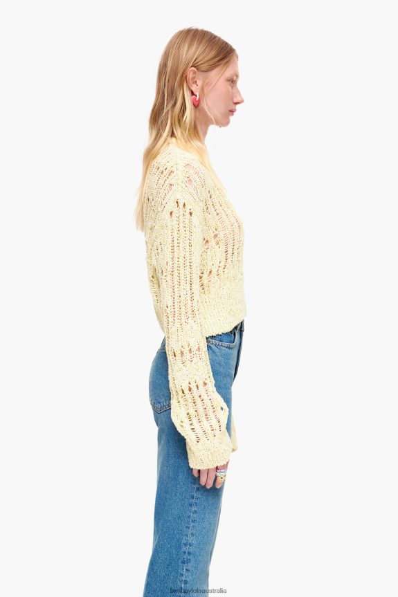 Clothing 4062VZ385 Lime Green Bimba Y Lola Openwork Sweater
