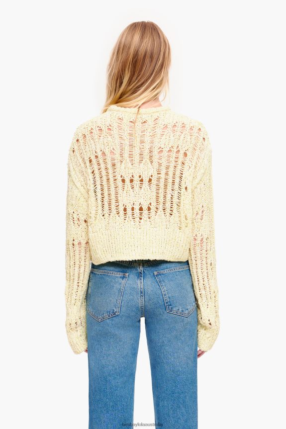Clothing 4062VZ385 Lime Green Bimba Y Lola Openwork Sweater