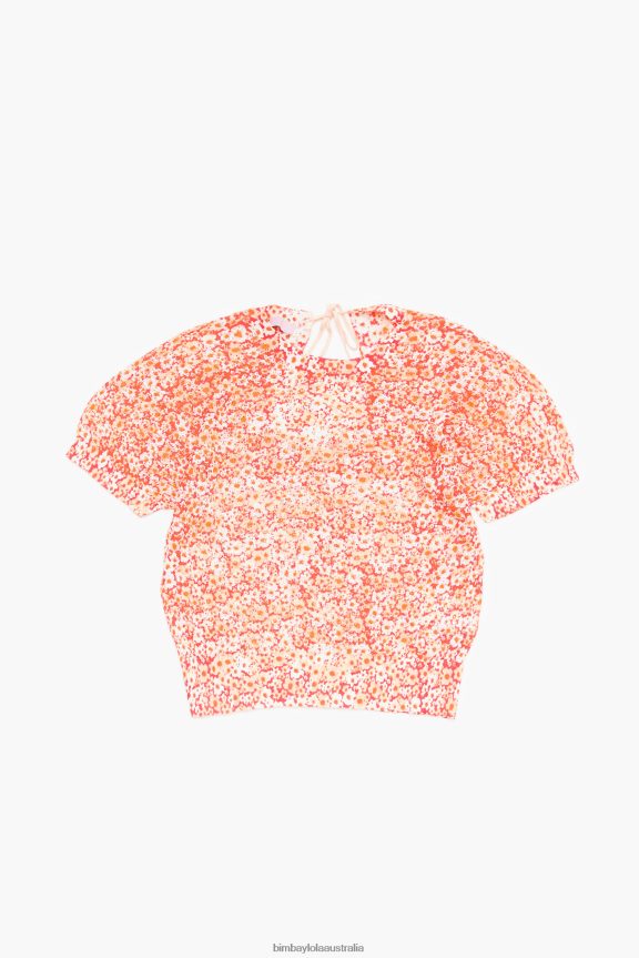Clothing 4062VZ391 Nude Bimba Y Lola Flowers Full Print Linen Sweater