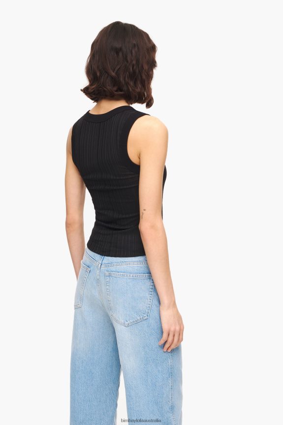 Clothing 4062VZ248 Black Bimba Y Lola Fitted Top