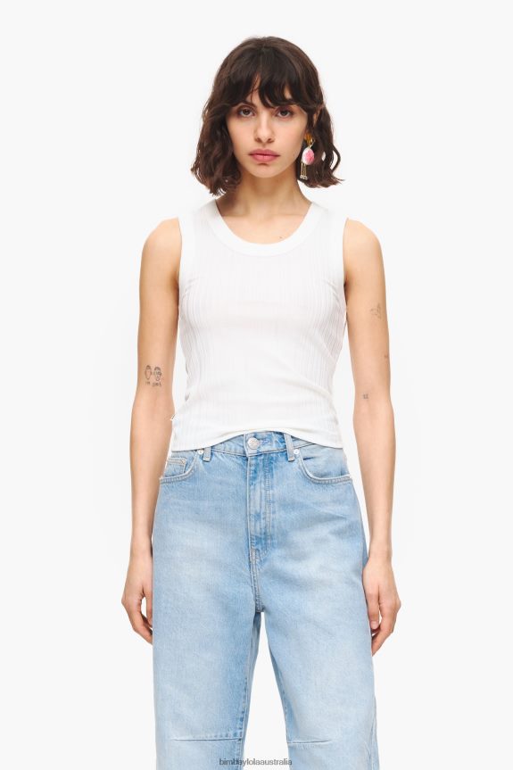 Clothing 4062VZ249 White Bimba Y Lola Fitted Top