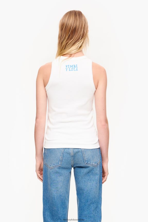 Clothing 4062VZ274 Ivory Bimba Y Lola Bear Logo Top