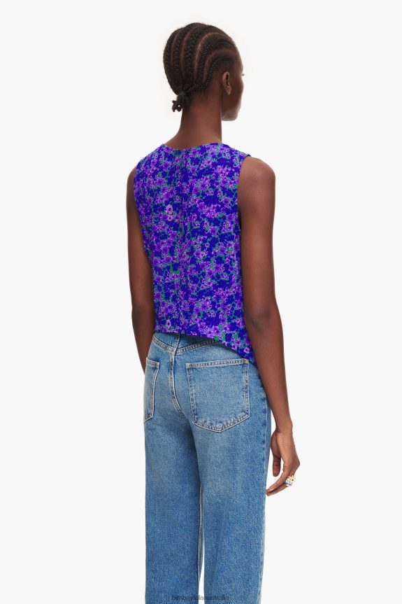 Clothing 4062VZ345 Flowers Bimba Y Lola Full Print Mini Top