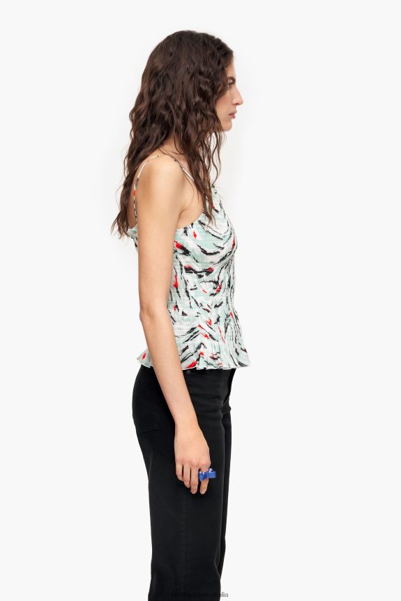 Clothing 4062VZ350 Mint Bimba Y Lola Butterfly Wing Print Top